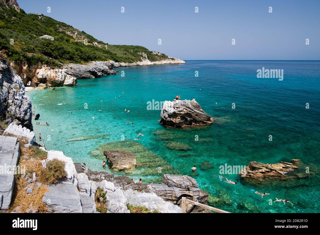 spiaggia di Mylopotamos - Tsagarada - una delle più belle spiagge di Pelio, Grecia Foto Stock