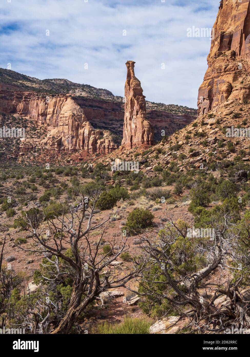 Independence Monument, Monument Canyon Trail, Colorado National Monument vicino a Grand Junction, Colorado. Foto Stock