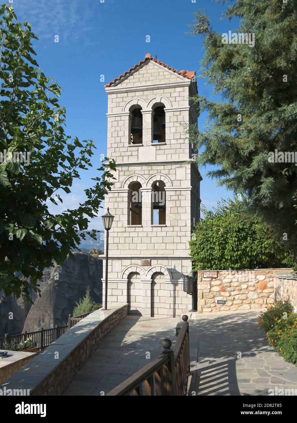 Campanile del Monastero Santo del Grande Meteoron, Grecia Foto Stock