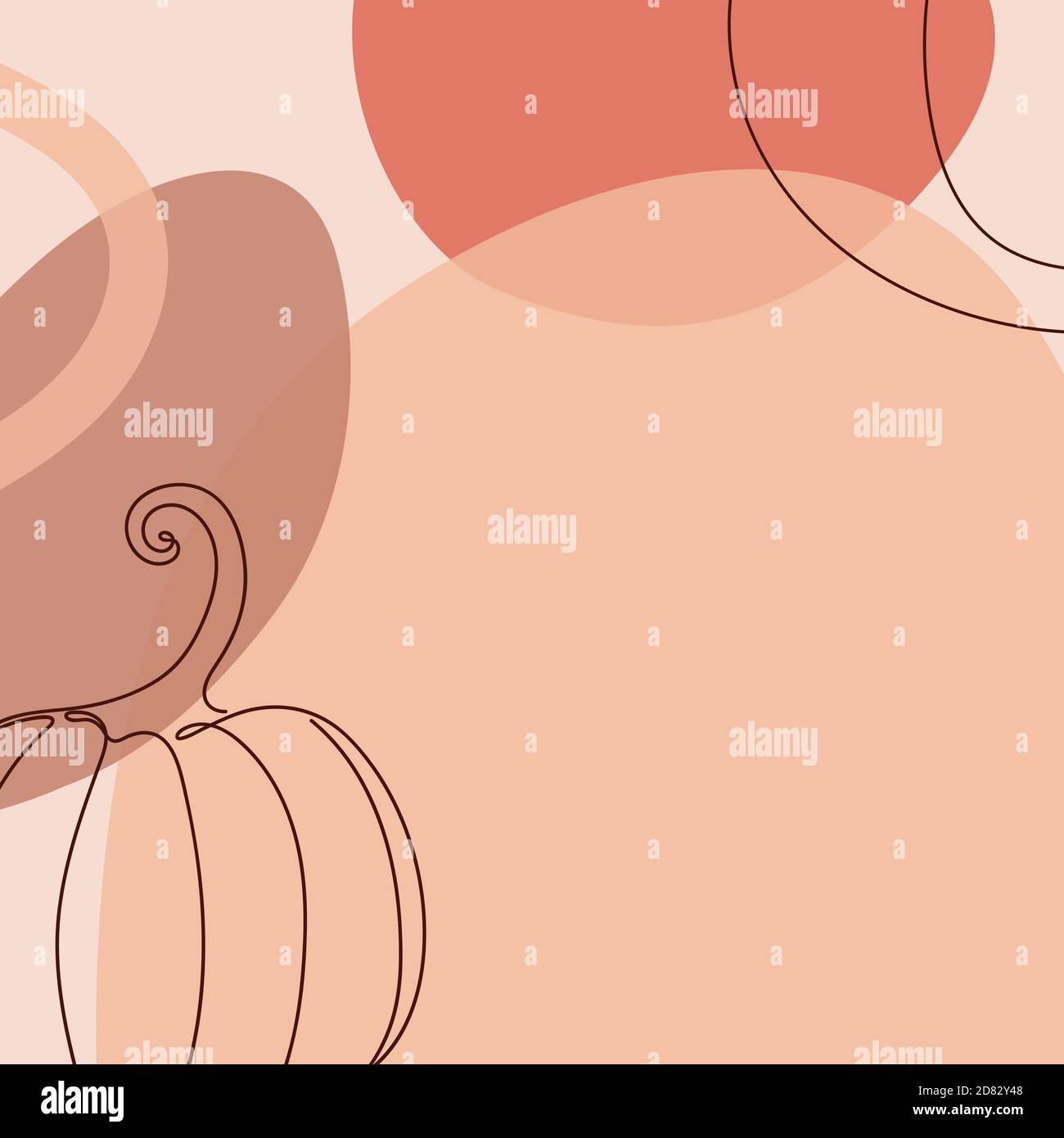 Zucca in stile lineare disegnato a mano. Illustrazione Vettoriale