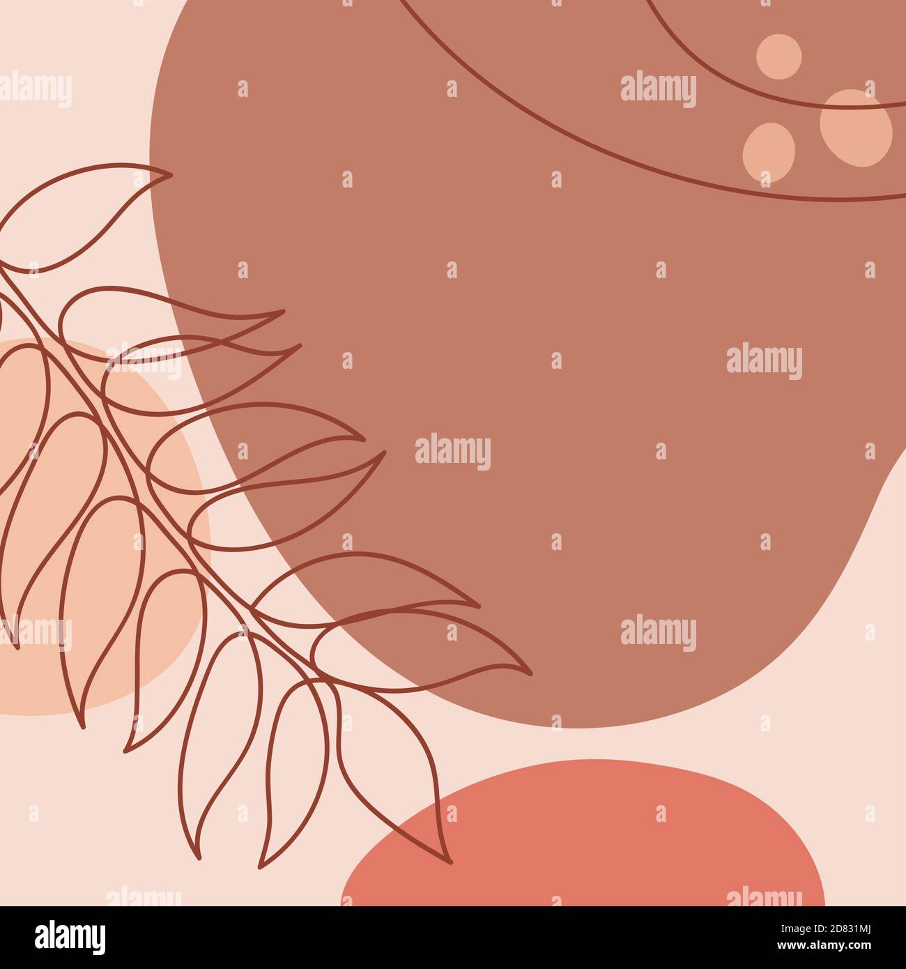 Foglia d'autunno in stile lineare disegnato a mano. Illustrazione Vettoriale