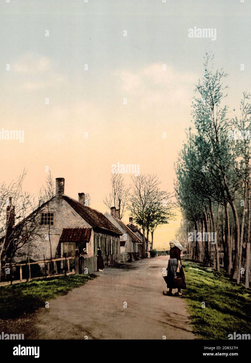 Villaggio vicino a Dordrecht, Dordrecht, Olanda, circa 1900 Foto Stock