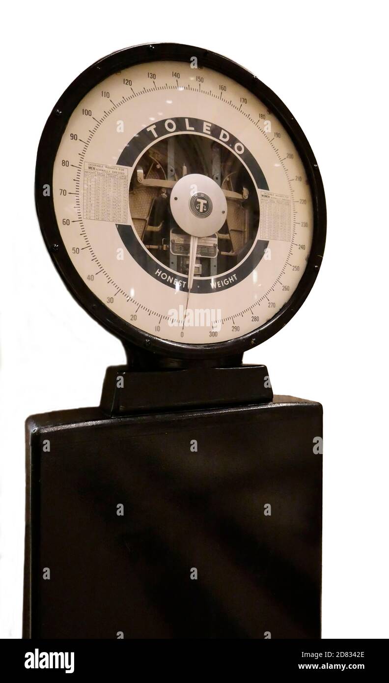 Vecchia scala Toledo per il peso in libbre Foto Stock