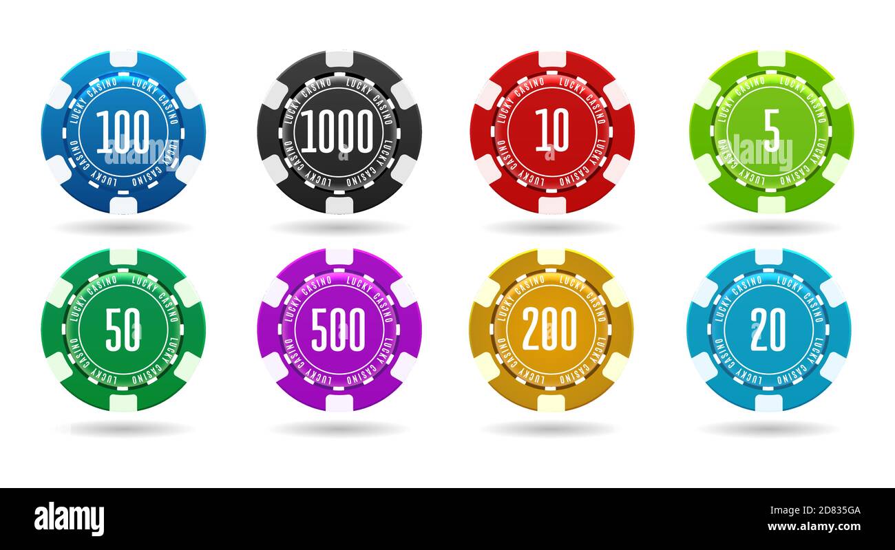 Chip scommesse casinò Illustrazione Vettoriale