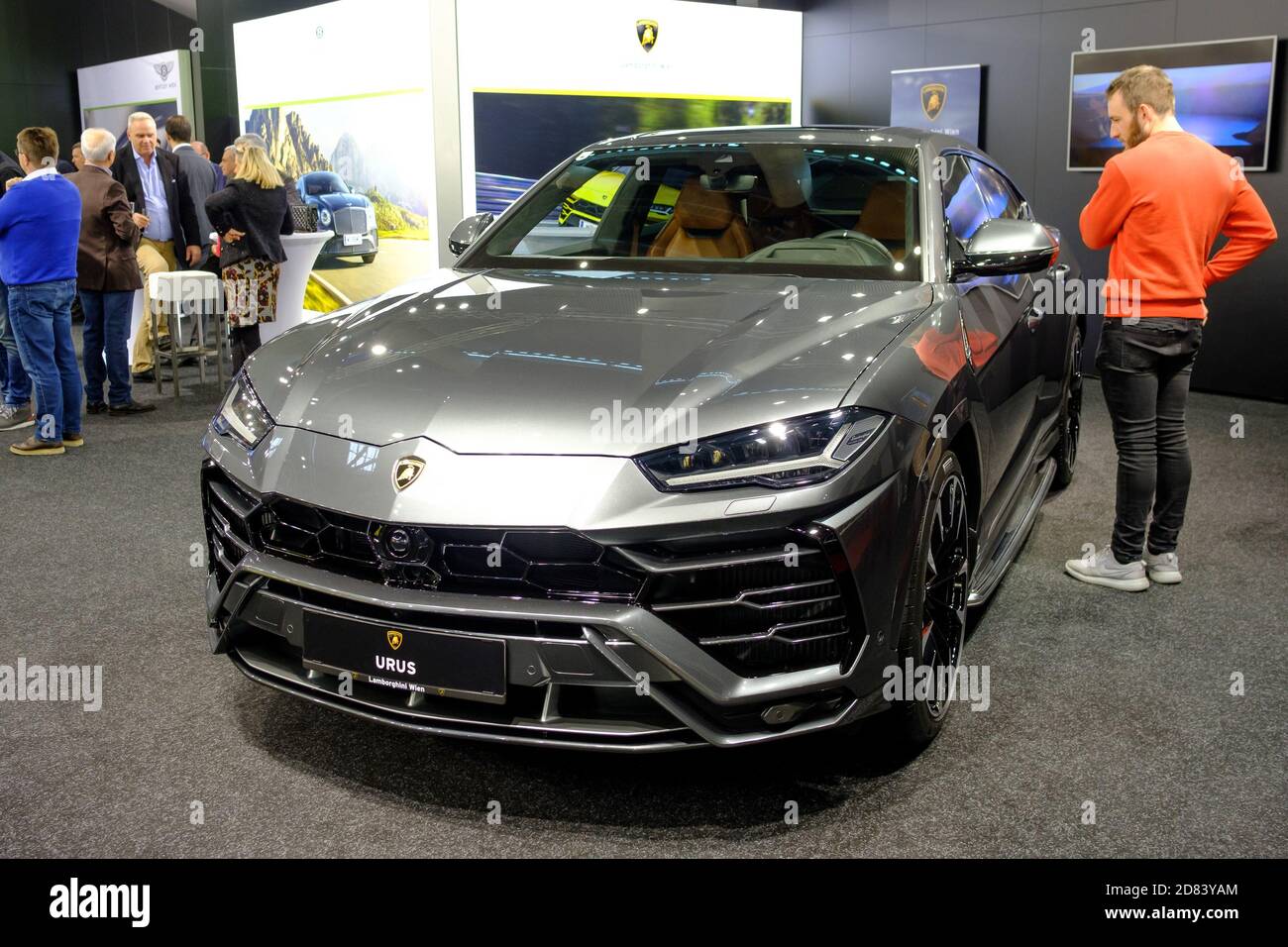 vienna, austria, gennaio 09 2019, vienna autoshow, lamborghini Urus Foto Stock