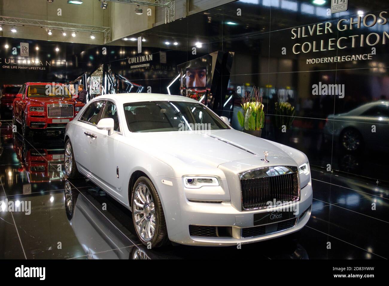 vienna, austria, gennaio 09 2019, vienna autoshow rolls royce ghost limousine Foto Stock