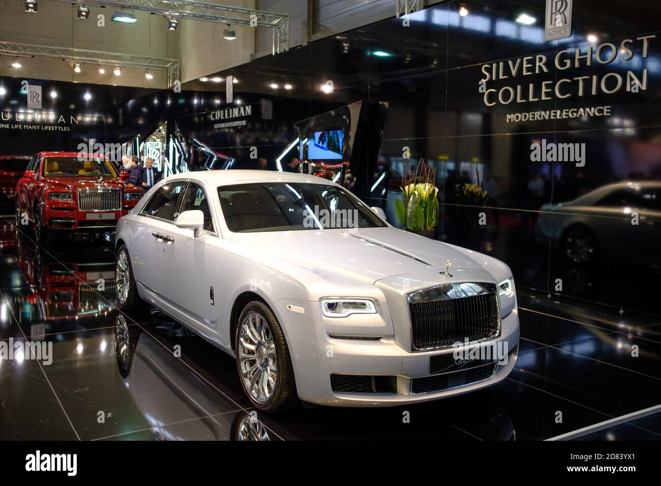 vienna, austria, gennaio 09 2019, vienna autoshow rolls royce ghost limousine Foto Stock