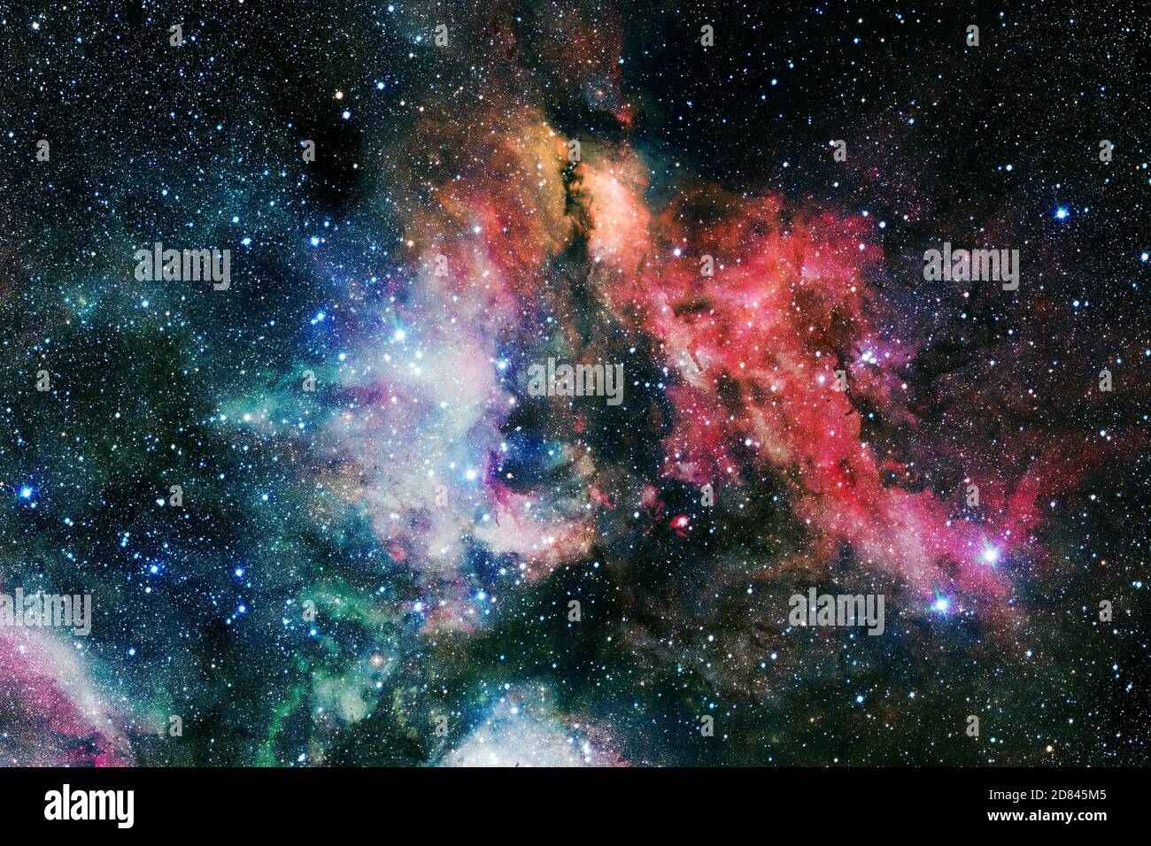 Spazio esterno art. Starfield. Nebulose impressionanti. Elementi di questa immagine forniti dalla NASA. Foto Stock