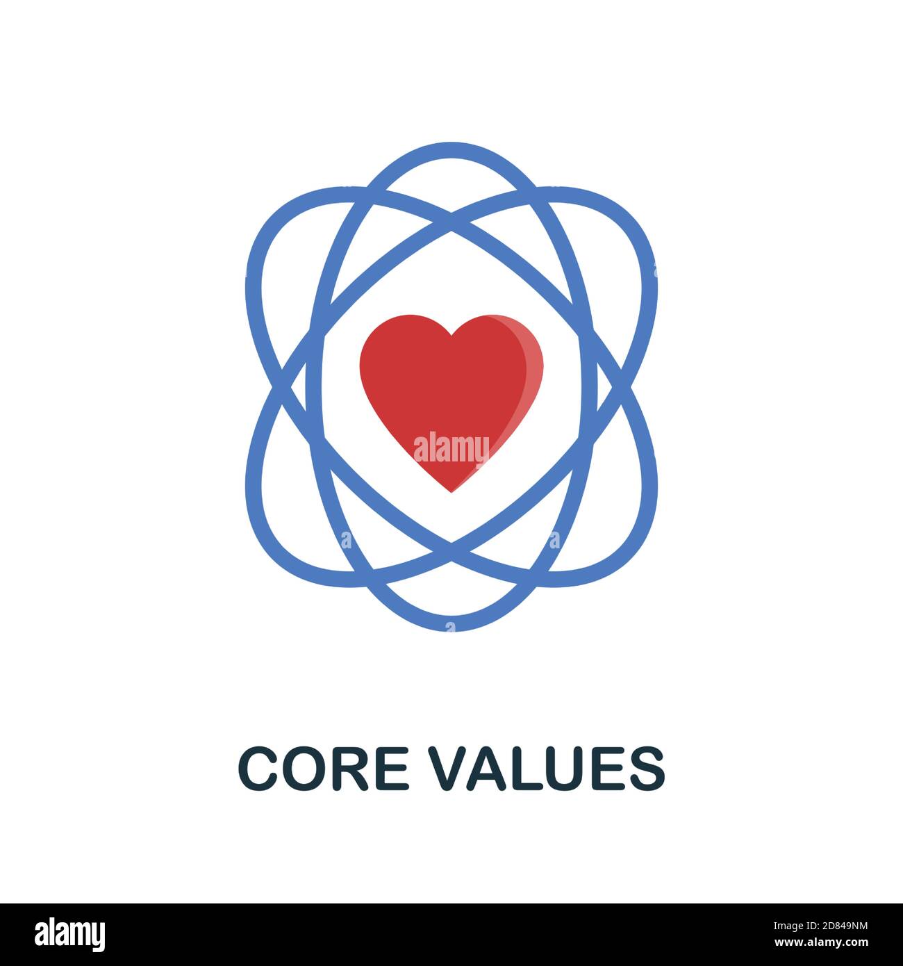 Icona dei valori fondamentali. Icona monocromatica Simple Core Values per modelli, web design e infografiche Illustrazione Vettoriale