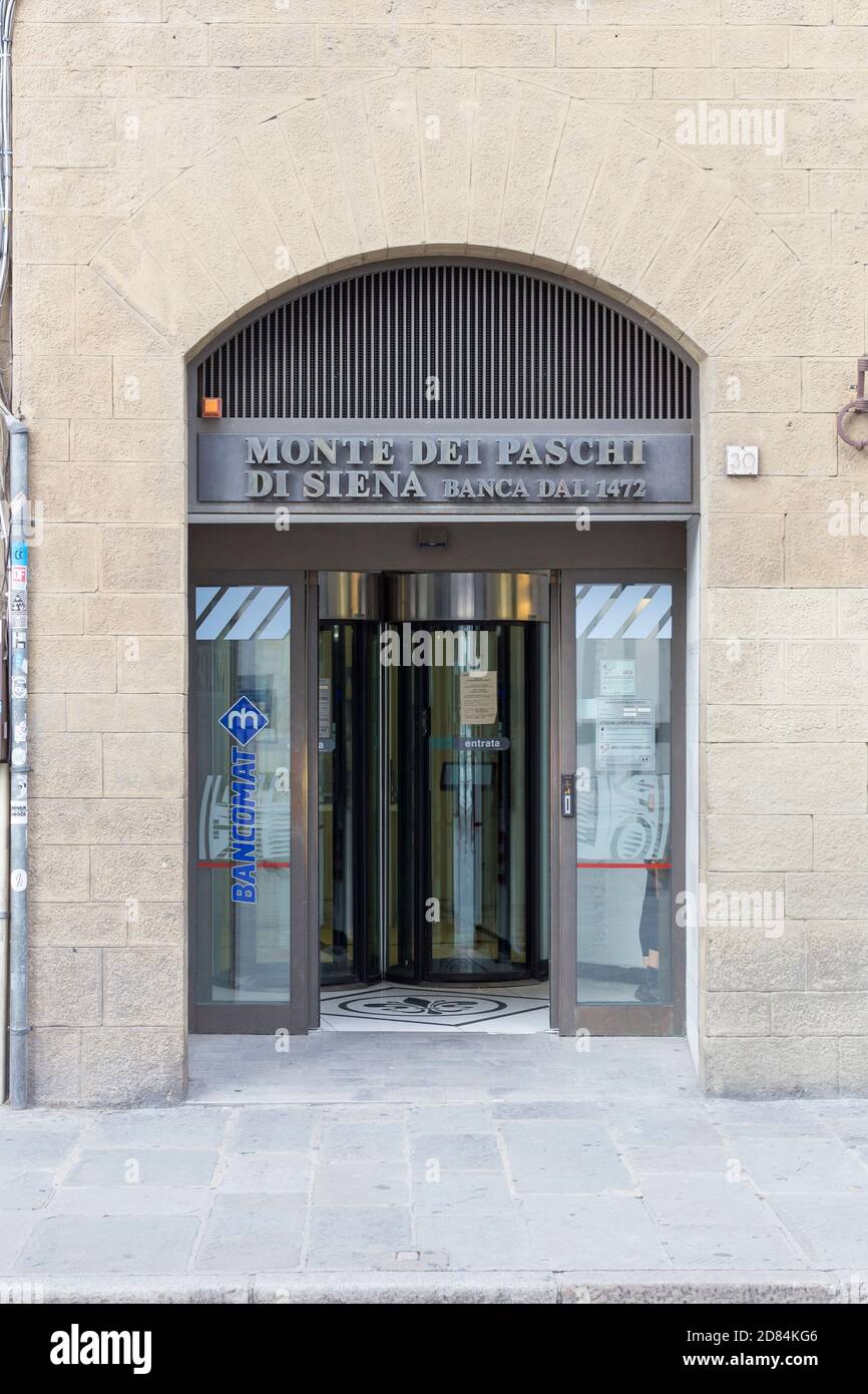 Banca Monte dei paschi di Siena, Italia Foto Stock