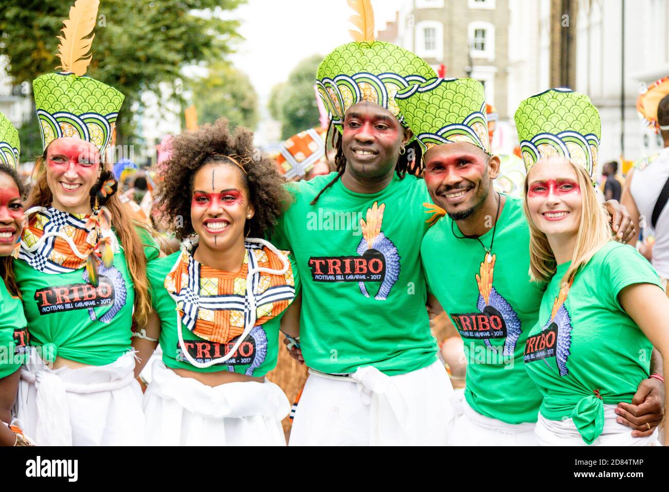 Londra, Regno Unito, 27 agosto 2018:- i partecipanti prendono parte al Nottinghill Carival a Londra ovest, la più grande festa di strada d'Europa. Foto Stock