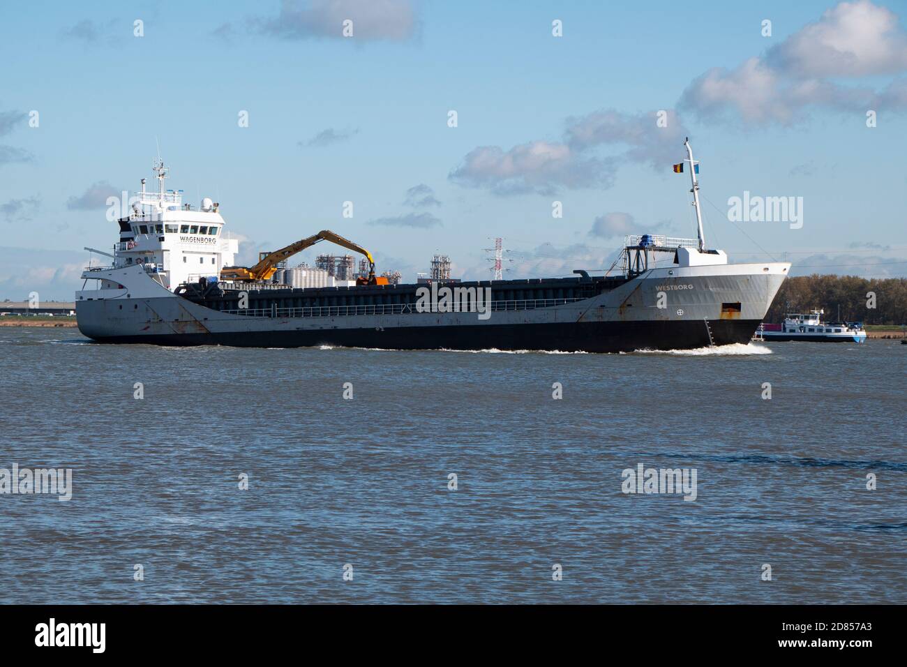 Doel (Belgio), 26 ottobre 2020, la WestBORG è un generale Cargo costruito nel 2000 e che sta navigando sotto la bandiera dei Paesi Bassi Foto Stock