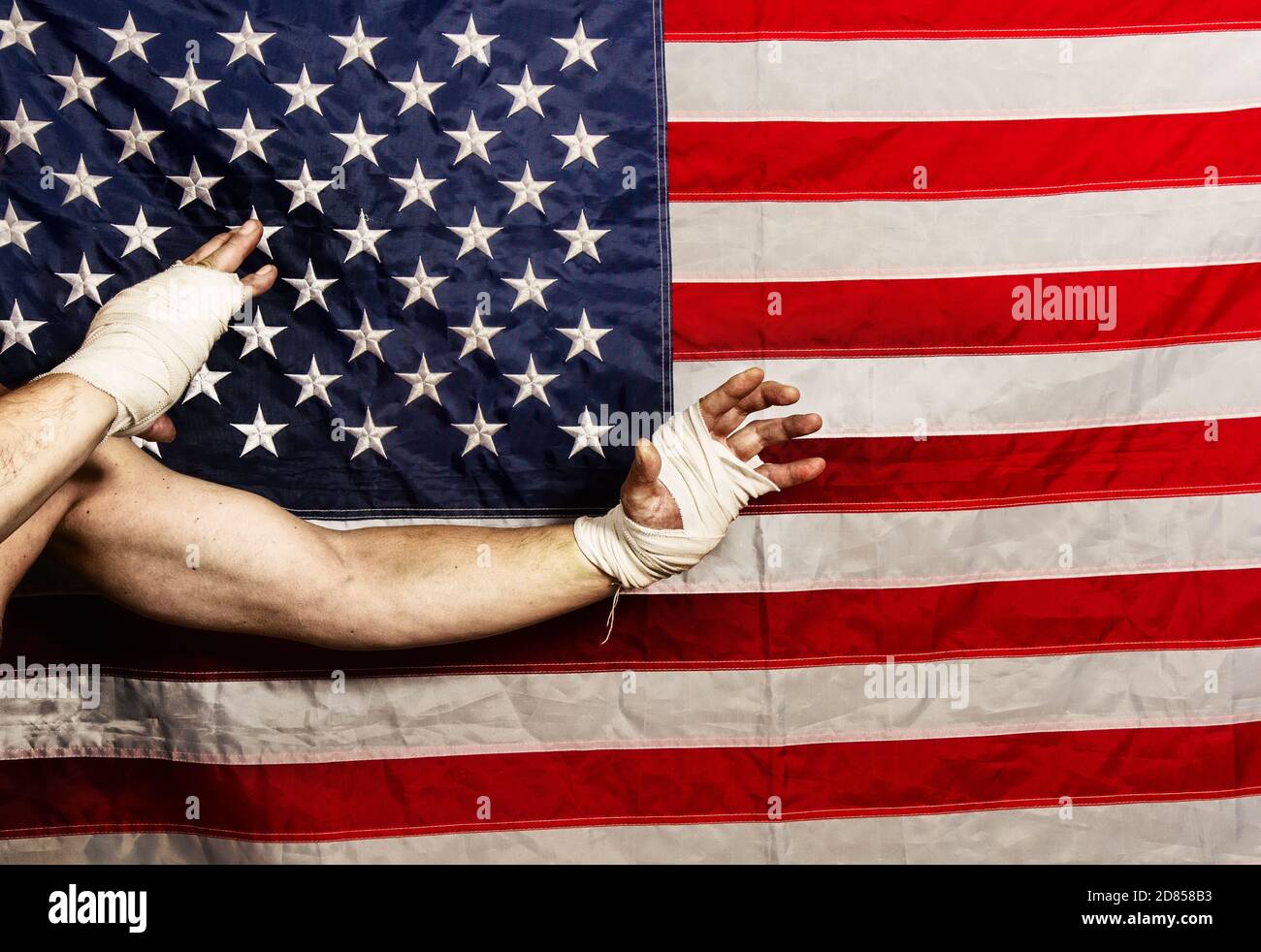 Bandiera degli Stati Uniti MMA Foto Stock