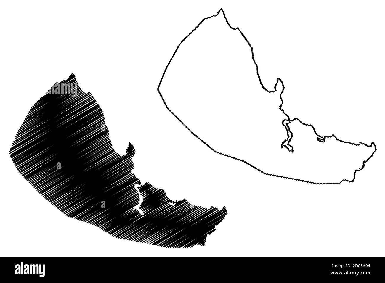Dar es Salaam City (Repubblica unita di Tanzania) mappa vettoriale illustrazione, scrimble sketch Città di Mzizima mappa Illustrazione Vettoriale