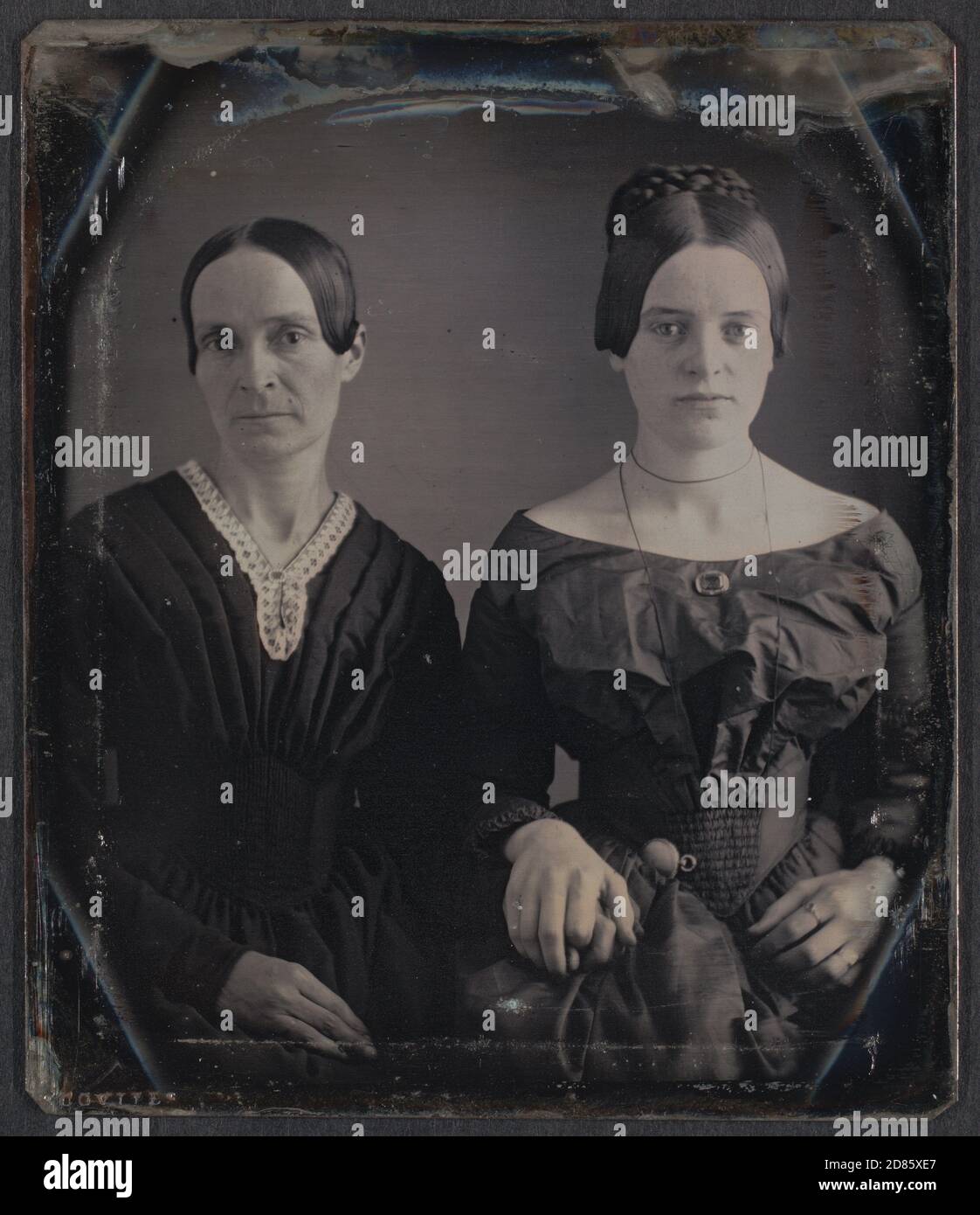 William J. Shew. (Americano, 1820-1903). (Madre e figlia). c. 1850. Daguerreotipo. Foto Stock
