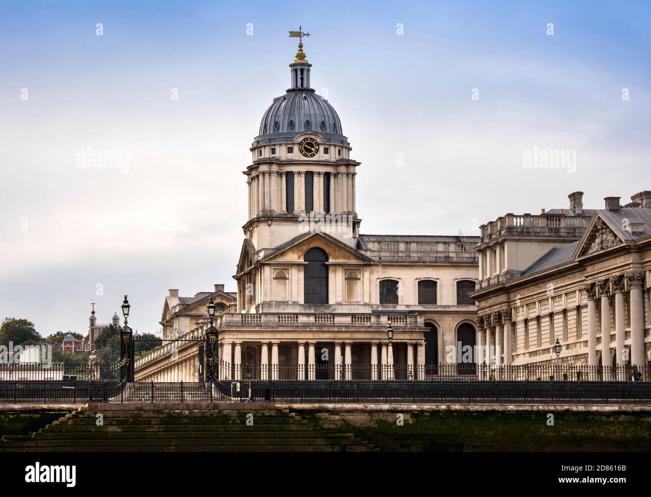 Regno Unito, Londra, Greenwich, Royal Naval College Buildings, progettato da Sir Christopher Wren come Royal Hospital per i marinai a Greenwich Foto Stock