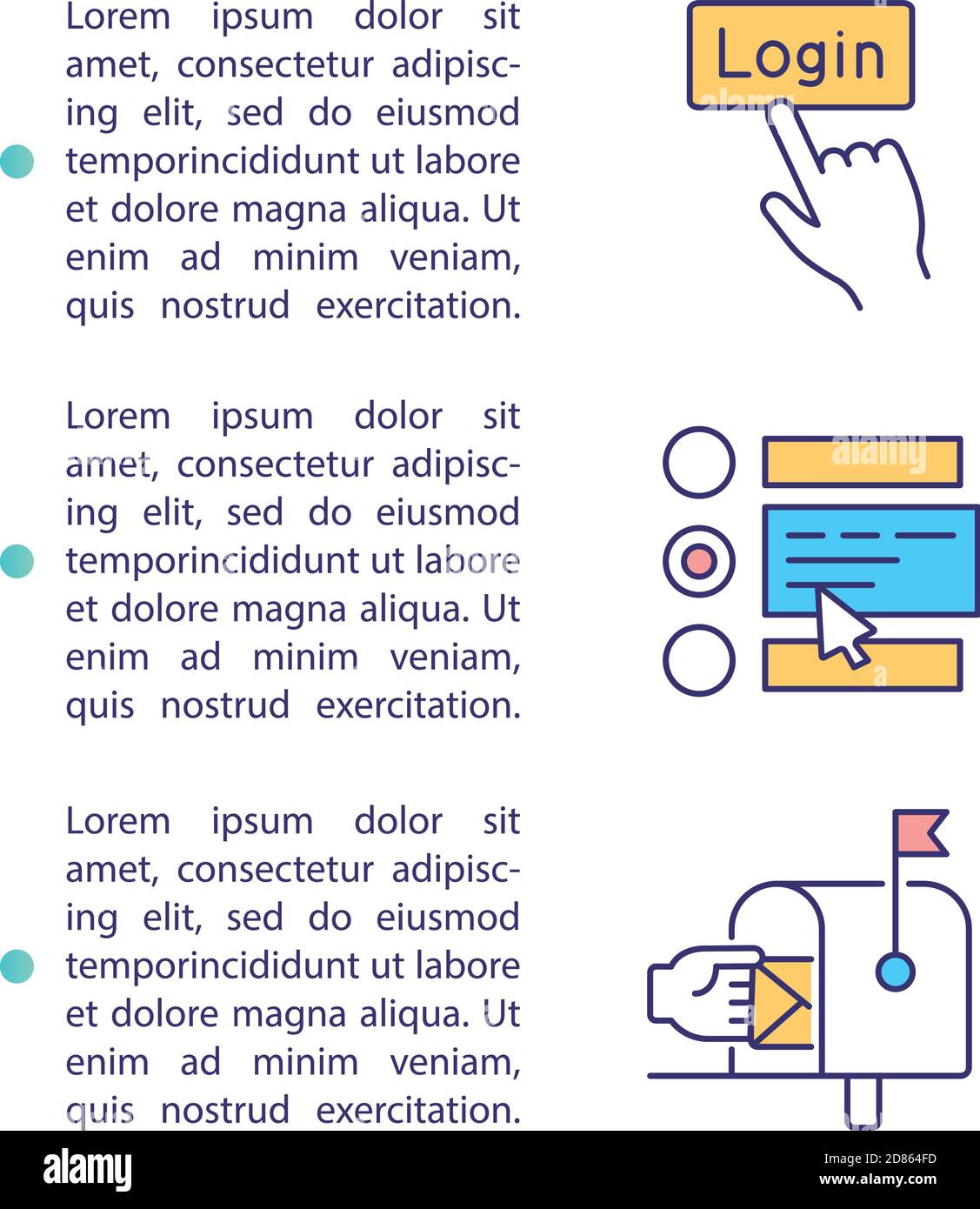 Icona del concetto di votazione online con testo Illustrazione Vettoriale