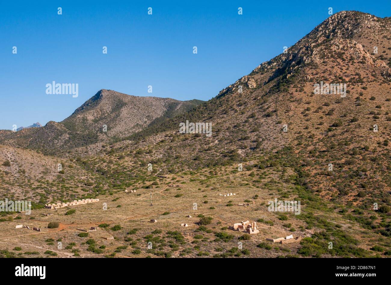 Vista sul sito storico nazionale di Fort Bowie Foto Stock