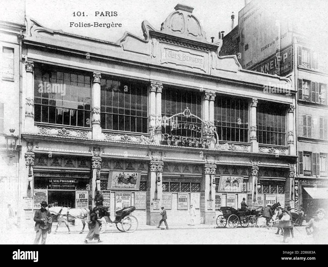 FOLIES BERGÈRE, 32 rue Richter, Parigi, circa 1880 Foto Stock
