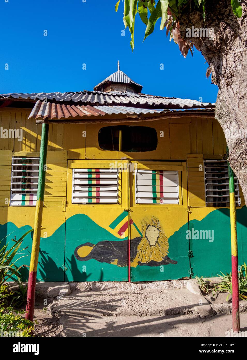 School of Vision Temple, Rastafarian Community, Blue Mountains, Saint Andrew Parish, Giamaica Foto Stock
