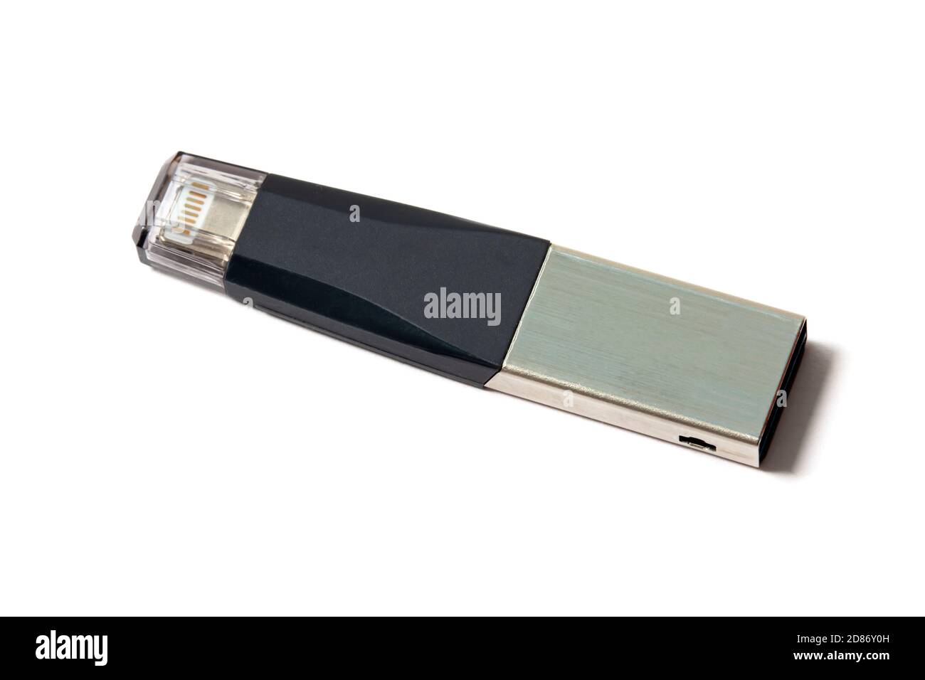 Memory stick USB isolato su sfondo bianco Foto Stock