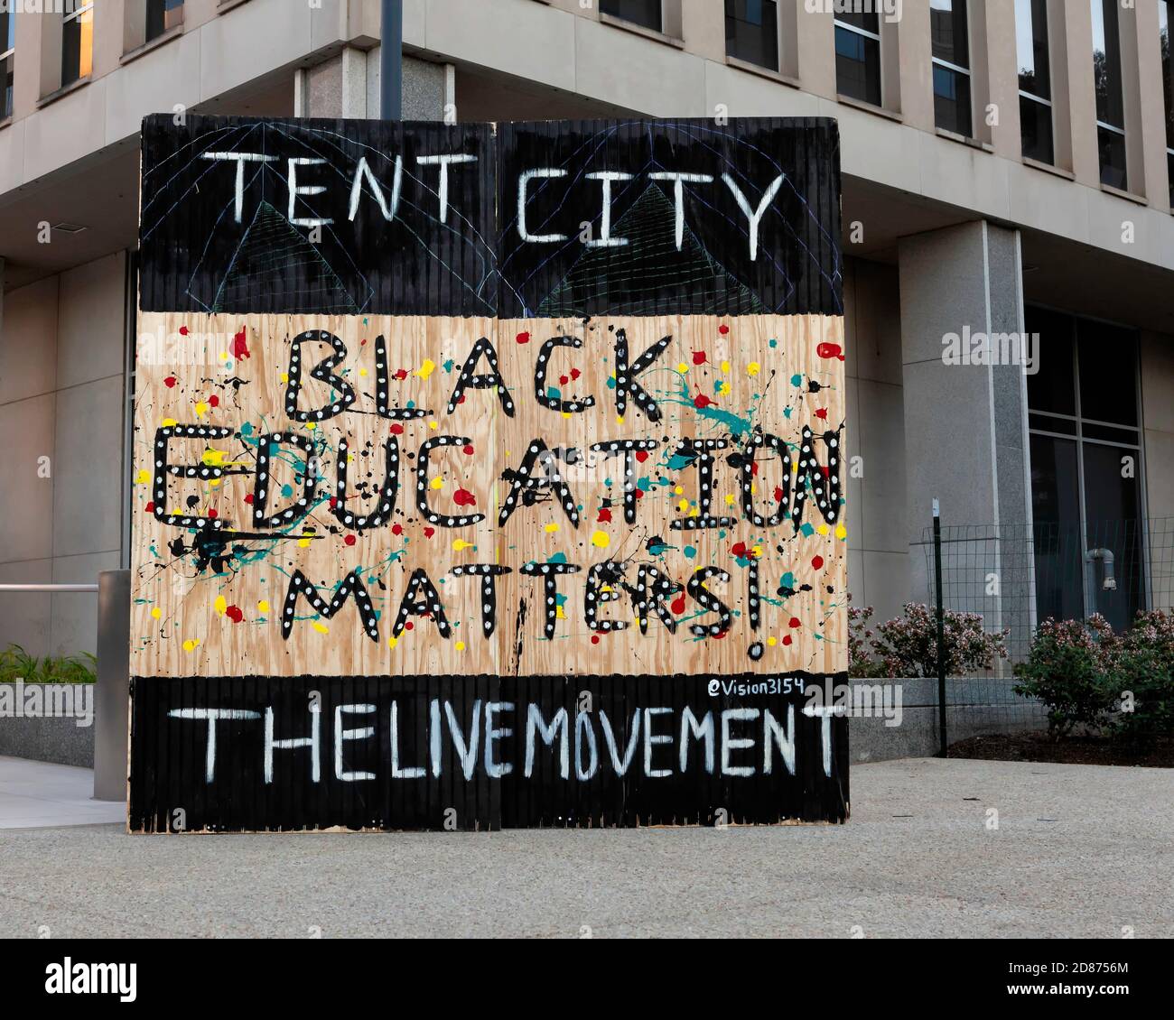 Tent City protesta di più giorni per l'educazione Nera, Washington, DC, Stati Uniti Foto Stock