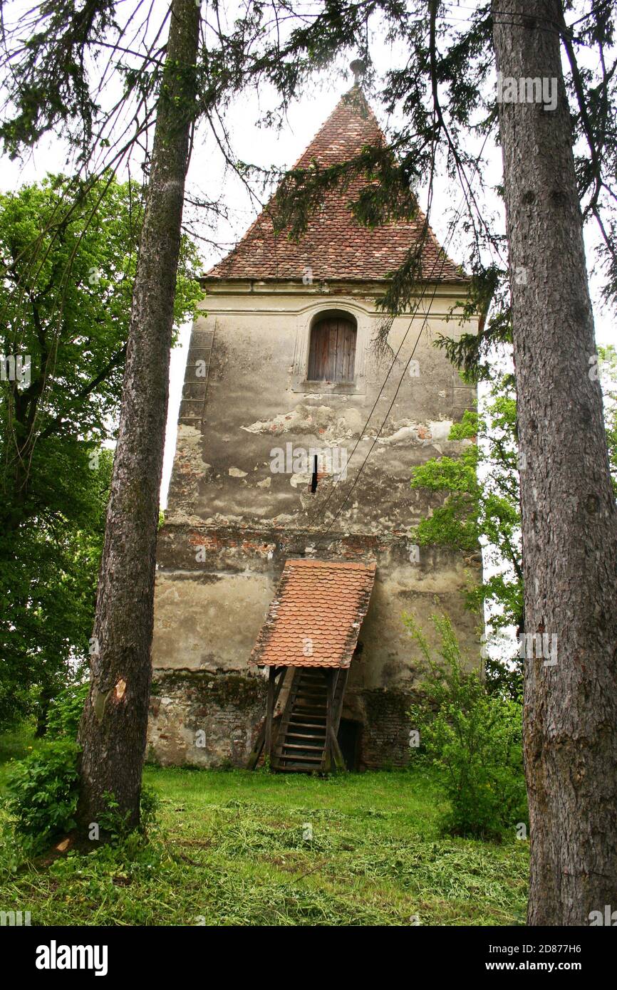 Rosia, Contea di Sibiu, Romania. La chiesa evangelica fortificata del 13 ° secolo, monumento storico. Foto Stock
