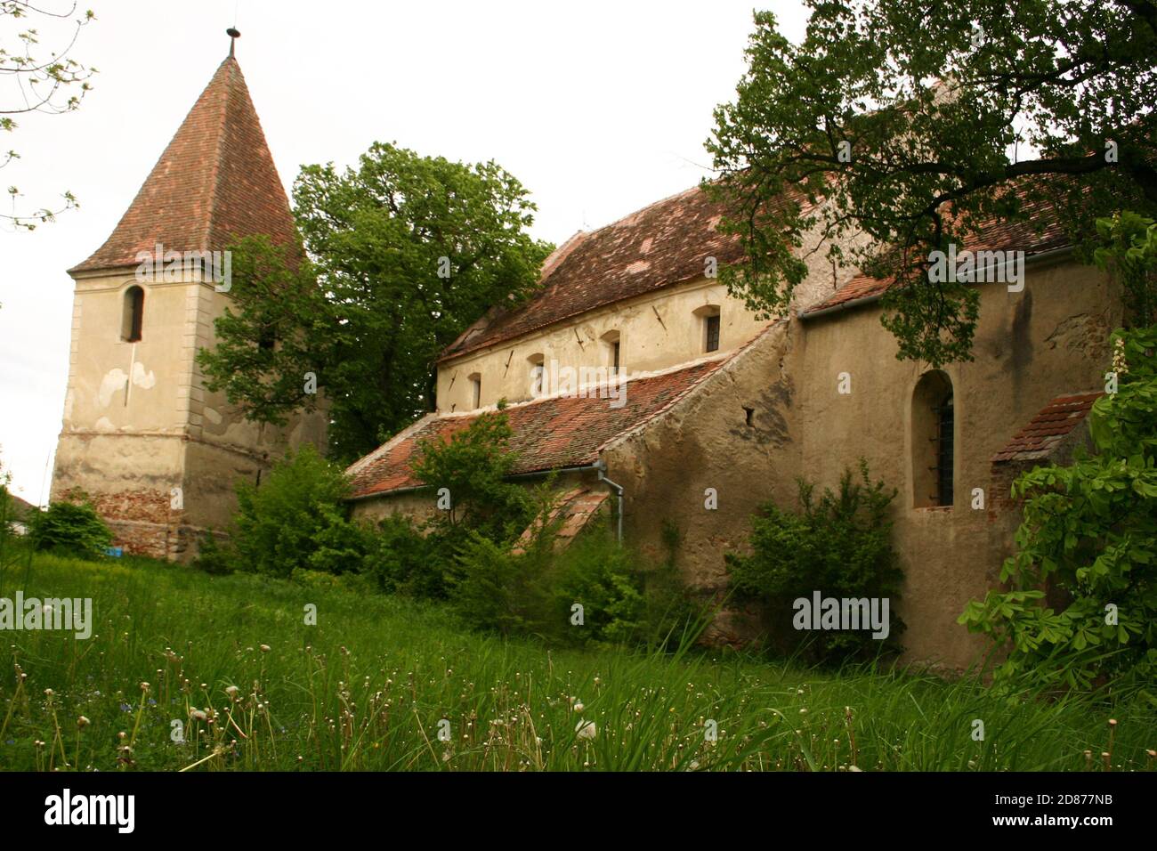 Rosia, Contea di Sibiu, Romania. La chiesa evangelica fortificata del 13 ° secolo, monumento storico. Foto Stock