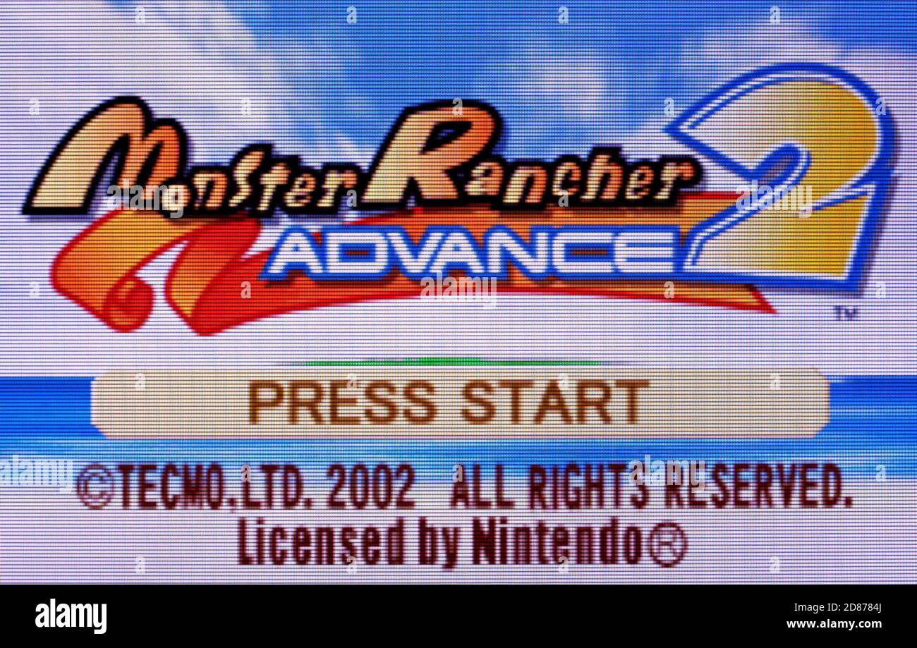 Monster Rancher Advance 2 - Nintendo Game Boy Advance Videogioco - solo per uso editoriale Foto Stock