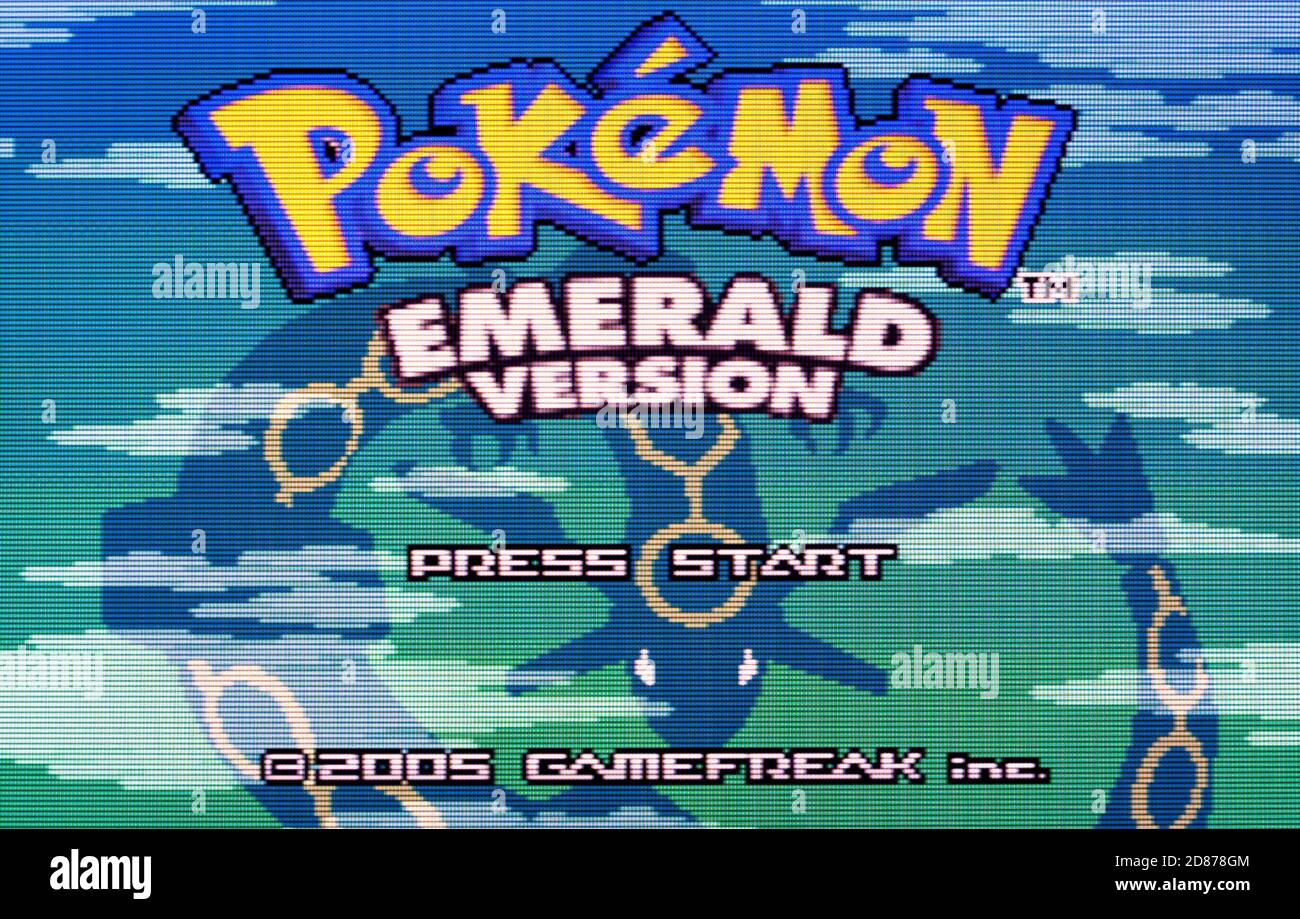 Pokemon Emerald - Nintendo Game Boy Advance Videogioco - Editoriale utilizzare solo Foto Stock