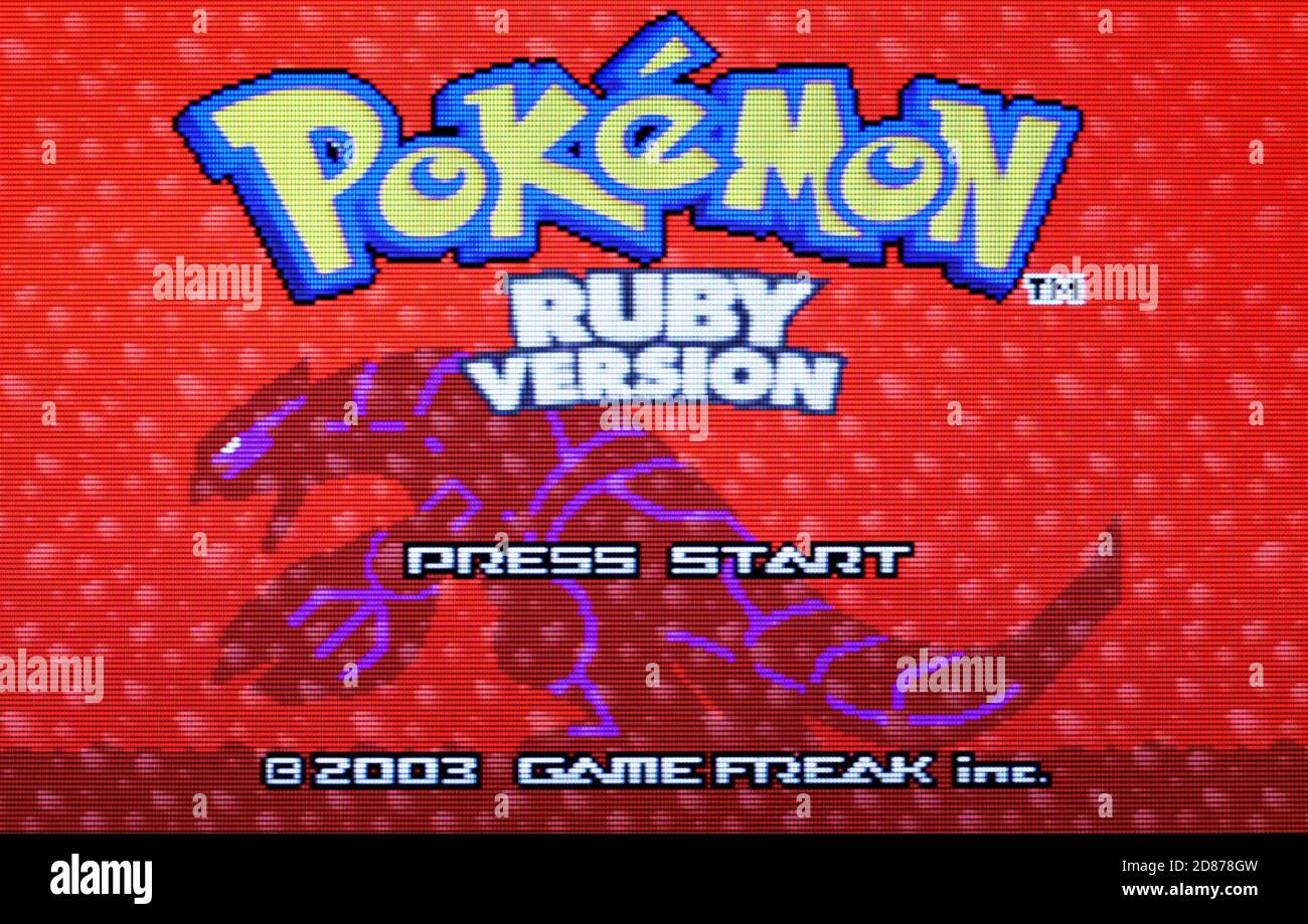 Pokemon Ruby - Nintendo Game Boy Advance Videogioco - Editoriale utilizzare solo Foto Stock