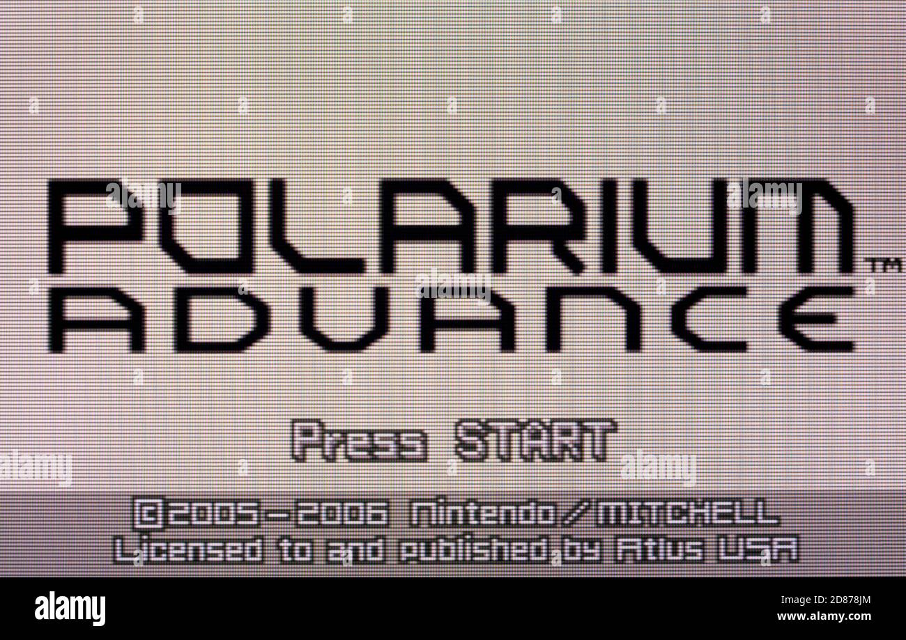 Polarium Advance - Nintendo Game Boy Advance Videogioco - Editoriale utilizzare solo Foto Stock