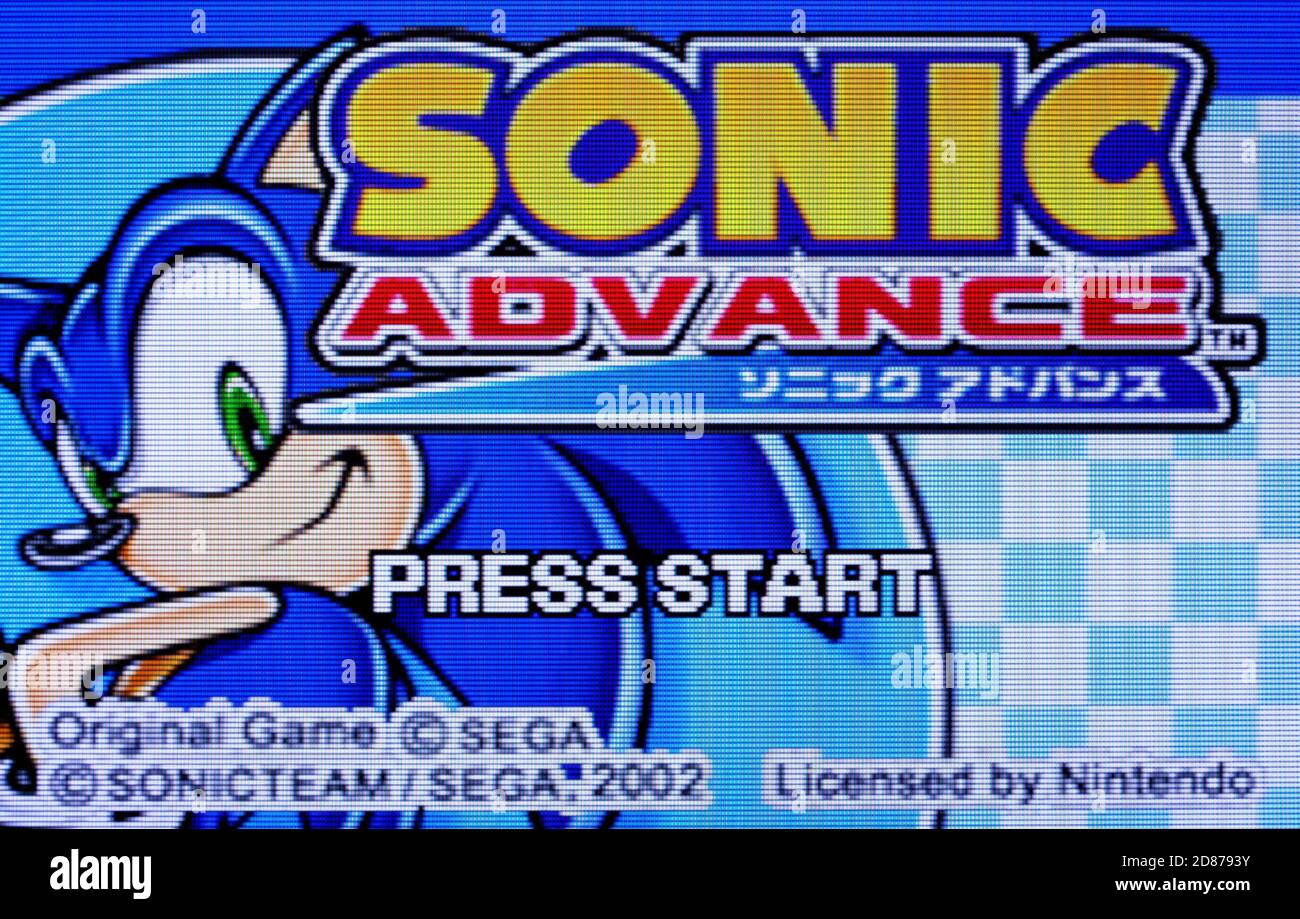 Sonic Advance - Nintendo Game Boy Advance Videogioco - Editoriale utilizzare solo Foto Stock