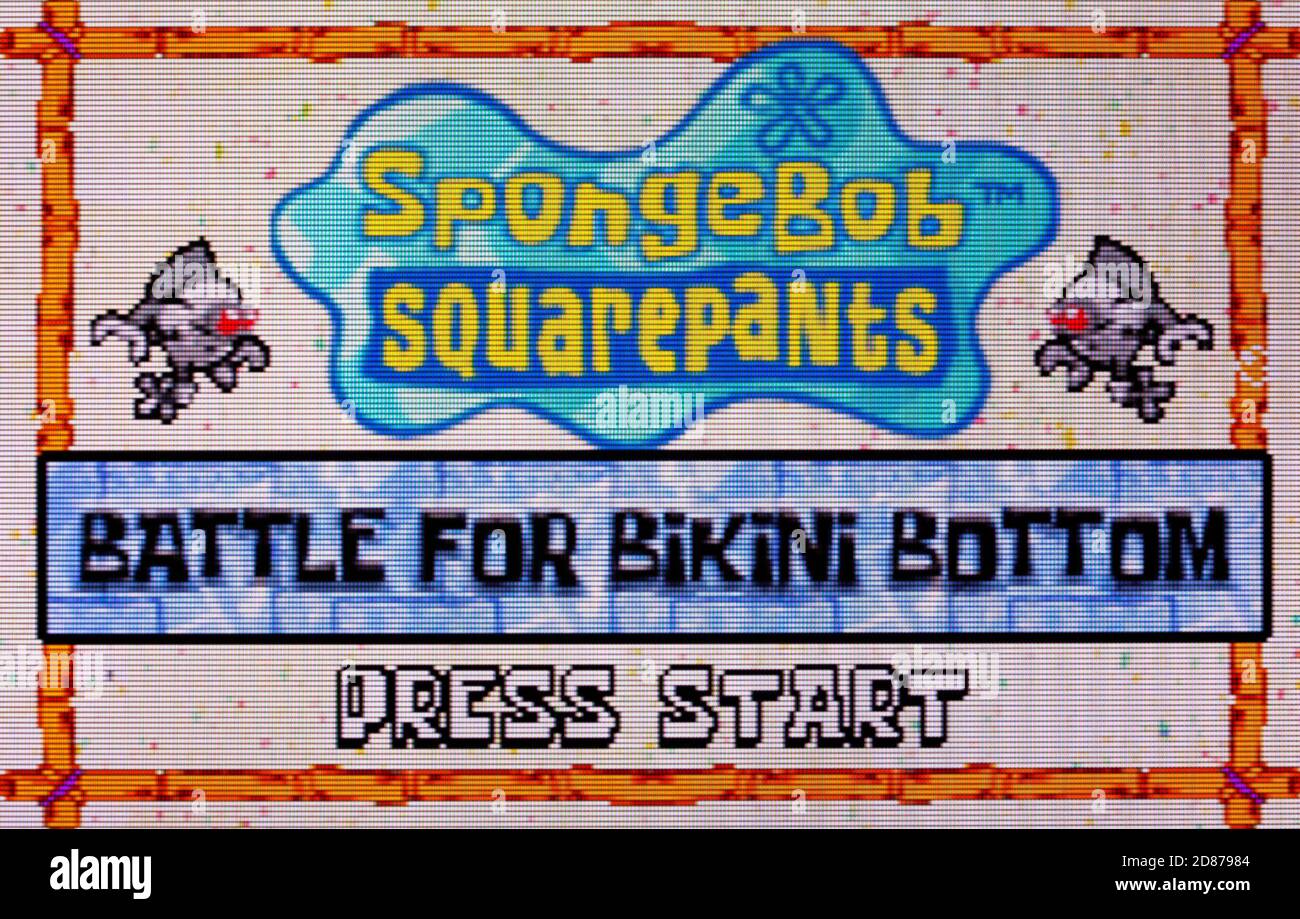 Spongebob Squarepants - Nintendo Game Boy Advance Videogame - Editoriale utilizzare solo Foto Stock