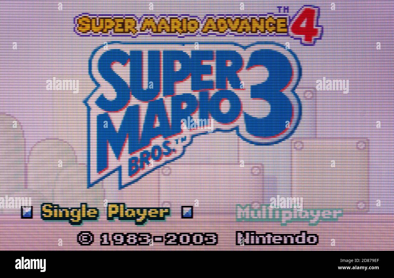 Super Mario Bros 3 - Nintendo Game Boy Advance Videogioco - solo per uso editoriale Foto Stock