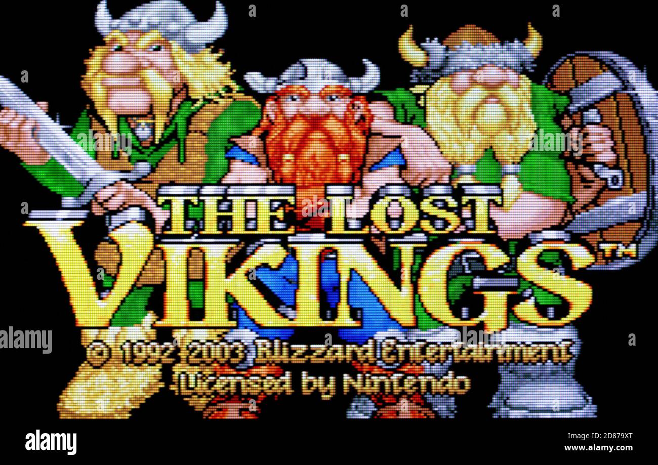 The Lost Vikings - Nintendo Game Boy Advance Videogame - Solo per uso editoriale Foto Stock