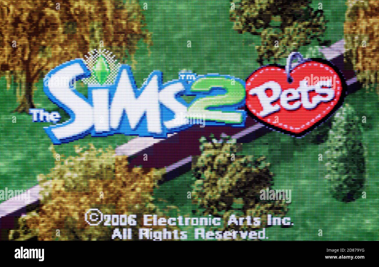 The Sims 2 Pets - Nintendo Game Boy Advance Videogame - solo per uso editoriale Foto Stock