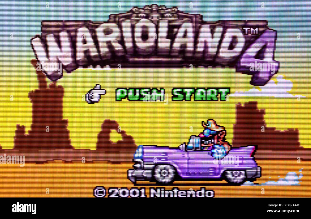 Warioland 4 - Nintendo Game Boy Advance Videogioco - Editoriale utilizzare solo Foto Stock