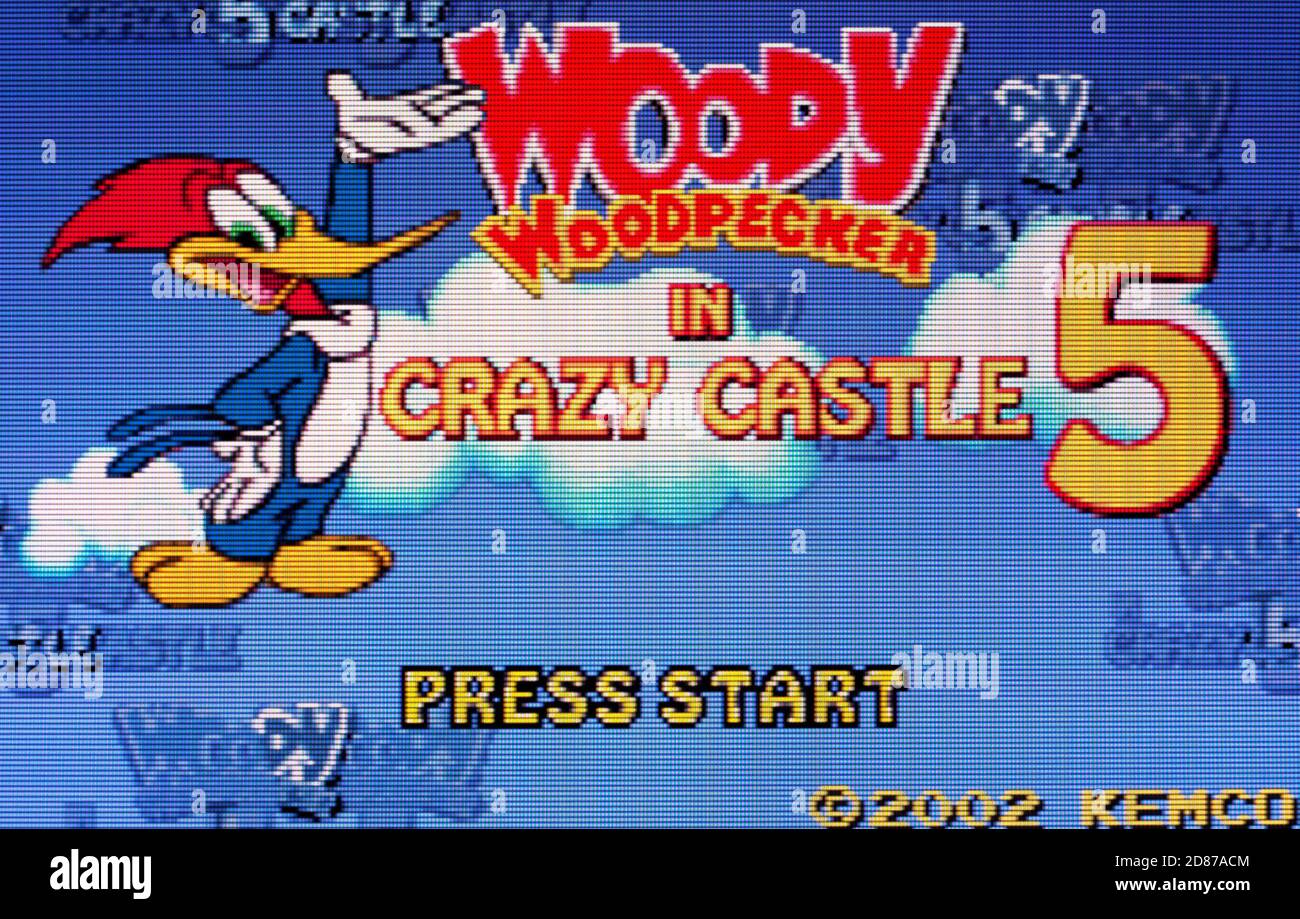 Wooddy Woodpecker in Crazy Castle - Nintendo Game Boy Advance Videogioco - solo per uso editoriale Foto Stock