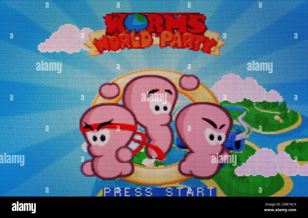 Worms World Party - Nintendo Game Boy Advance Videogame - Solo per uso editoriale Foto Stock