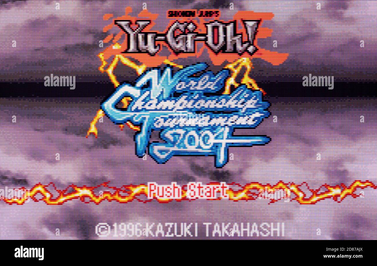 Yu-Gi-Oh! Campionato del mondo Torneo 2004 - Nintendo Game Boy Advance Videogame - solo per uso editoriale Foto Stock