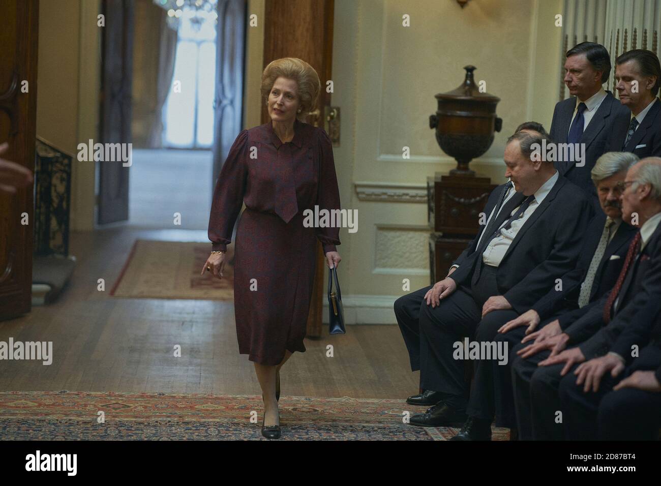 Gillian Anderson, 'la Corona' (2020) Stagione 4. Credit: Des Willie / Netflix / The Hollywood Archive Foto Stock