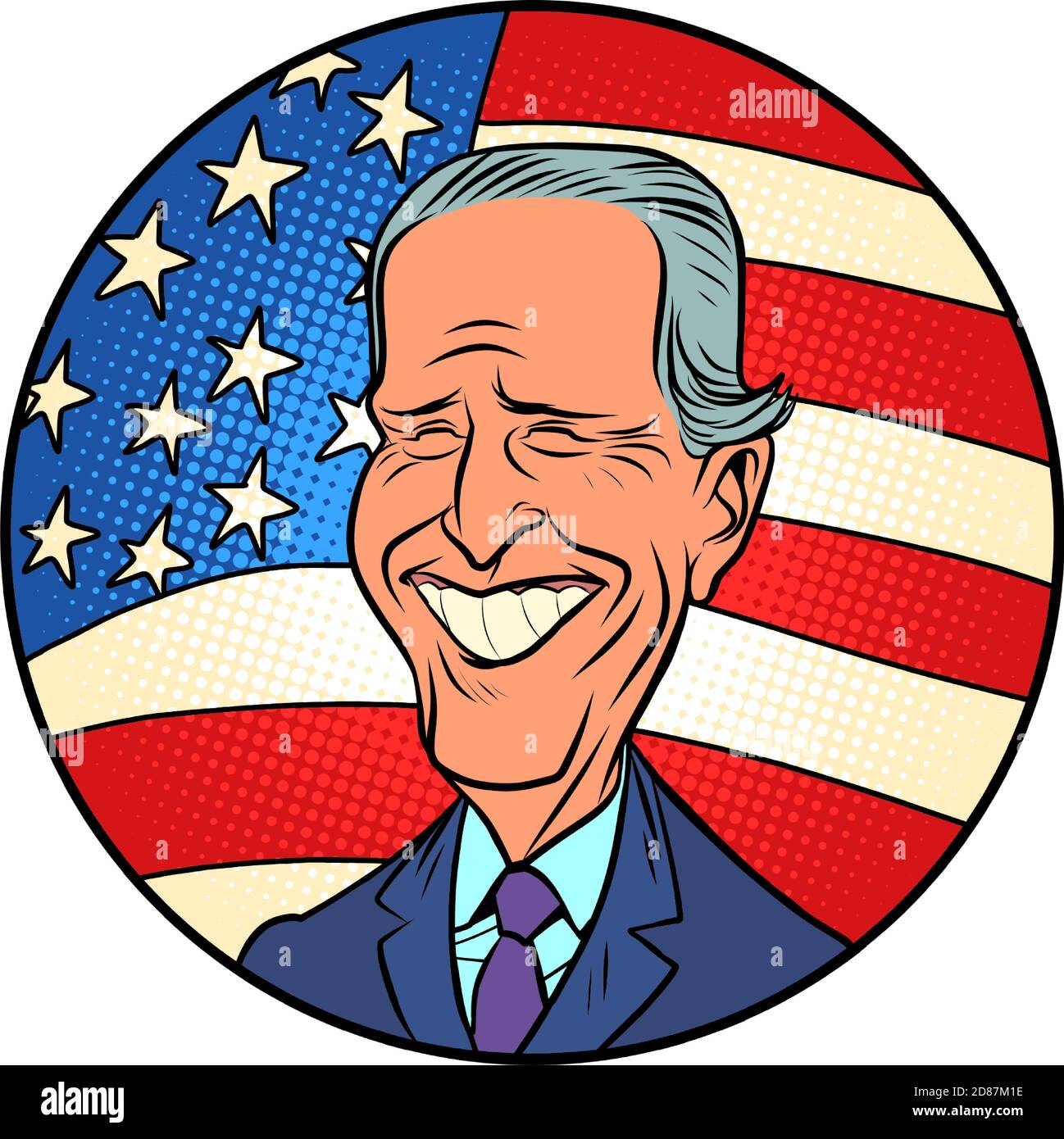 Joe Biden 47 ° vice presidente degli Stati Uniti Illustrazione Vettoriale