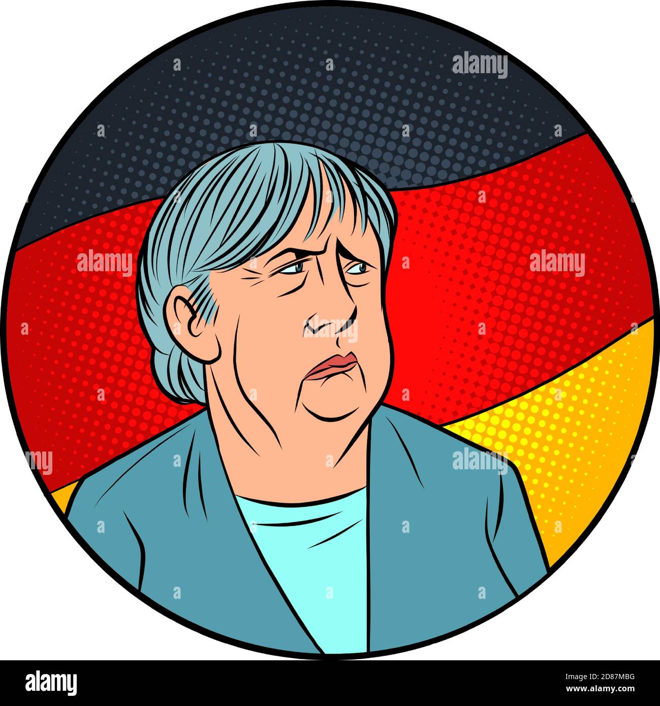Angela Merkel Cancelliere della Germania Illustrazione Vettoriale
