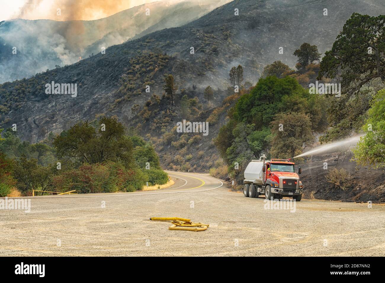 Vigili del fuoco e vigili del fuoco della California Foto Stock