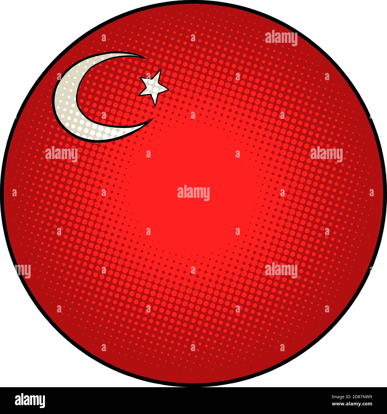 Bandiera nazionale della Turchia Illustrazione Vettoriale