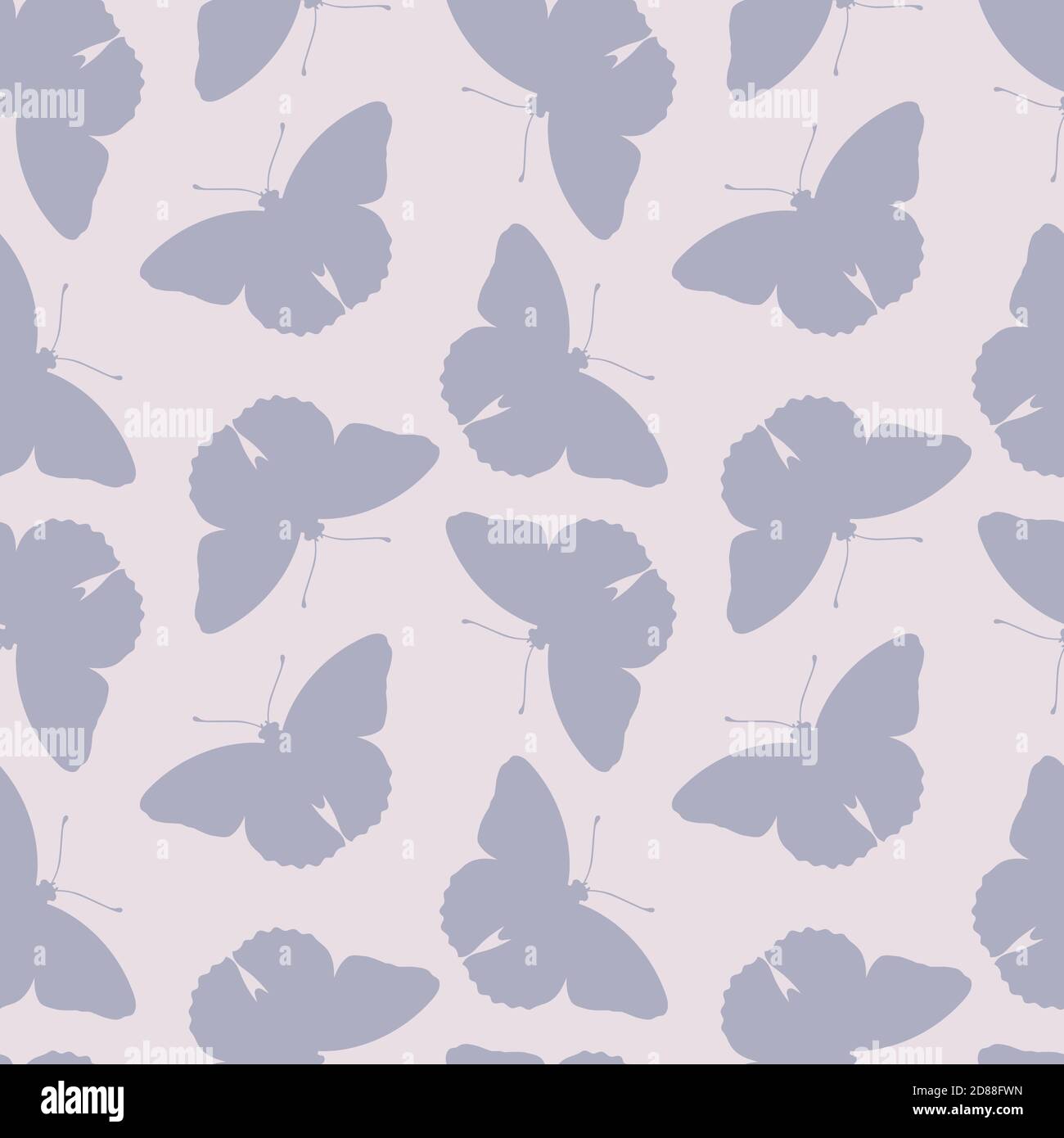 Sfondo modello di silhouette vettoriale a farfalla. Design a ripetizione senza cuciture con farfalle. Profilo farfalla a coda di rondine sfondo vettoriale. Illustrazione Vettoriale