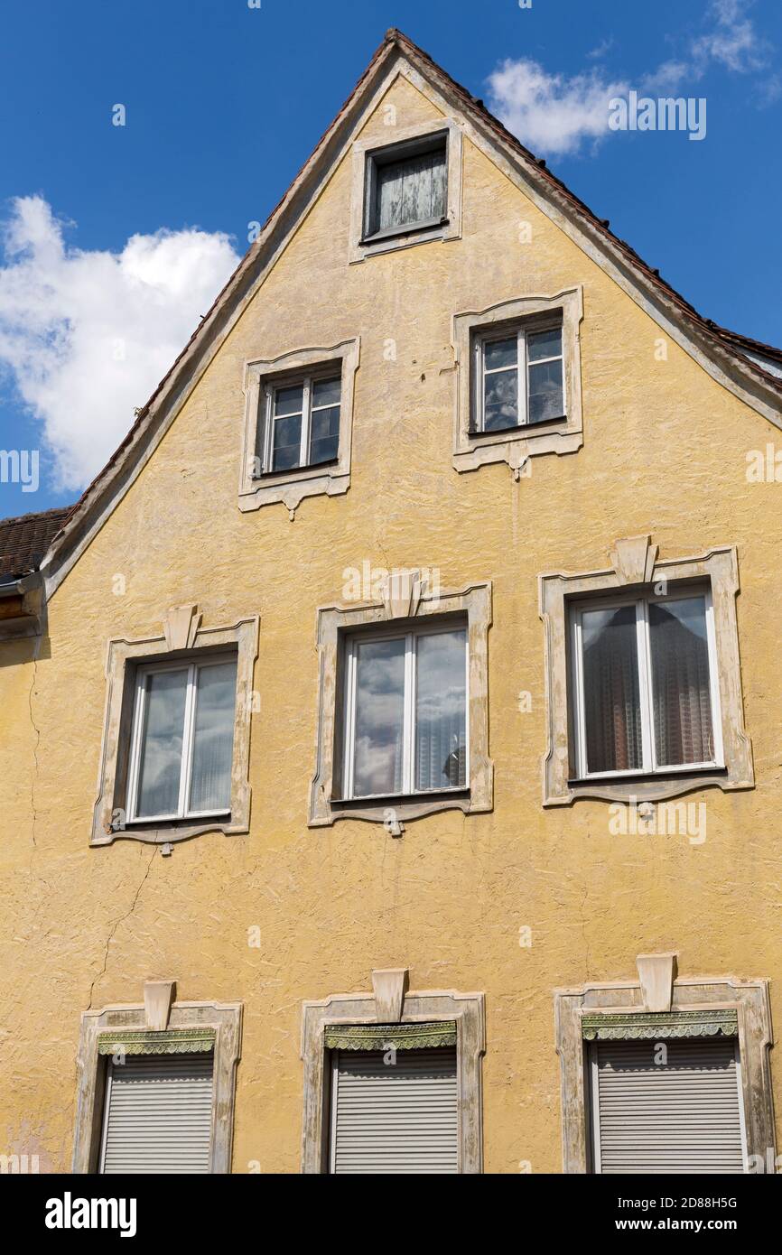 Eichstätt, alte Hausfassade, dettaglio Foto Stock