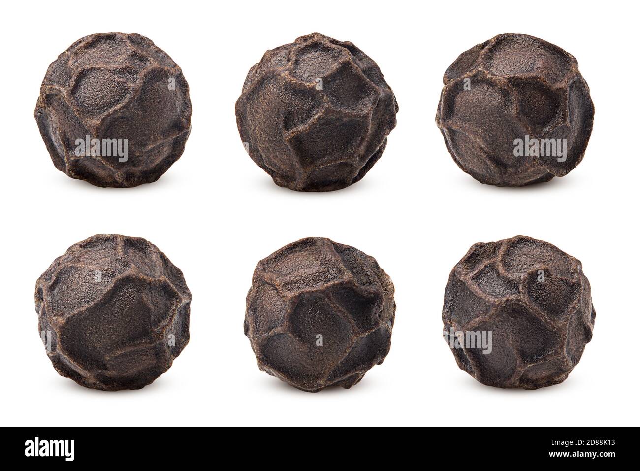 pepe nero, pepe, isolato su fondo bianco, percorso di ritaglio, piena profondità di campo Foto Stock