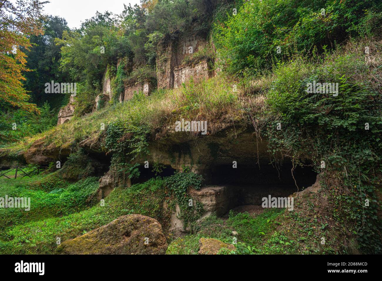 Sovana, Necropoli di Sopraripa: Tomba della Sirena Foto Stock